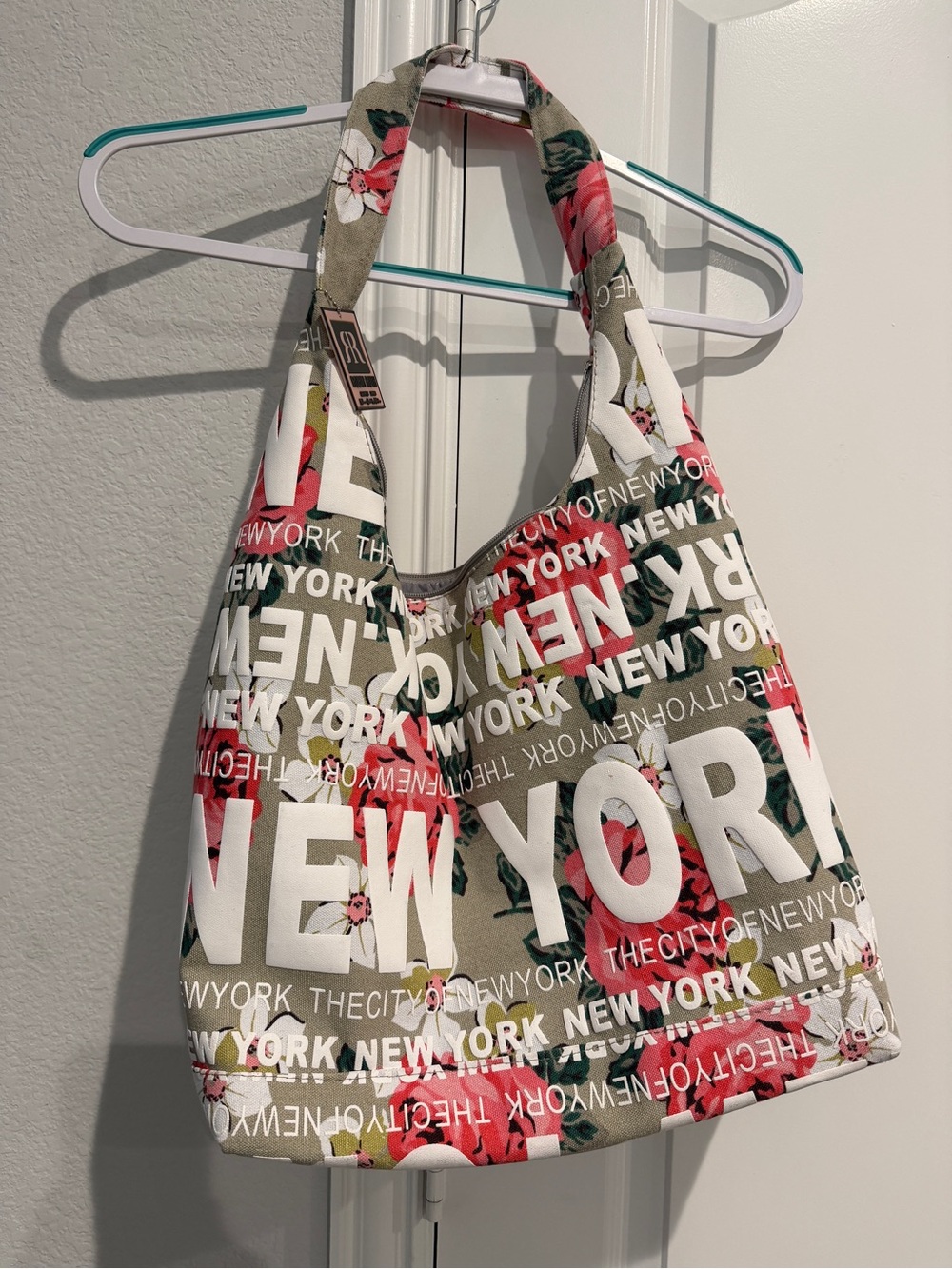 Robin Ruth New York Floral Canvas Hobo Bag